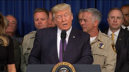 Donald Trump remercie les "héros" de Las Vegas