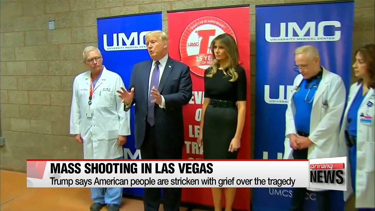 U.S. President Trump says American people's souls are stricken with grief