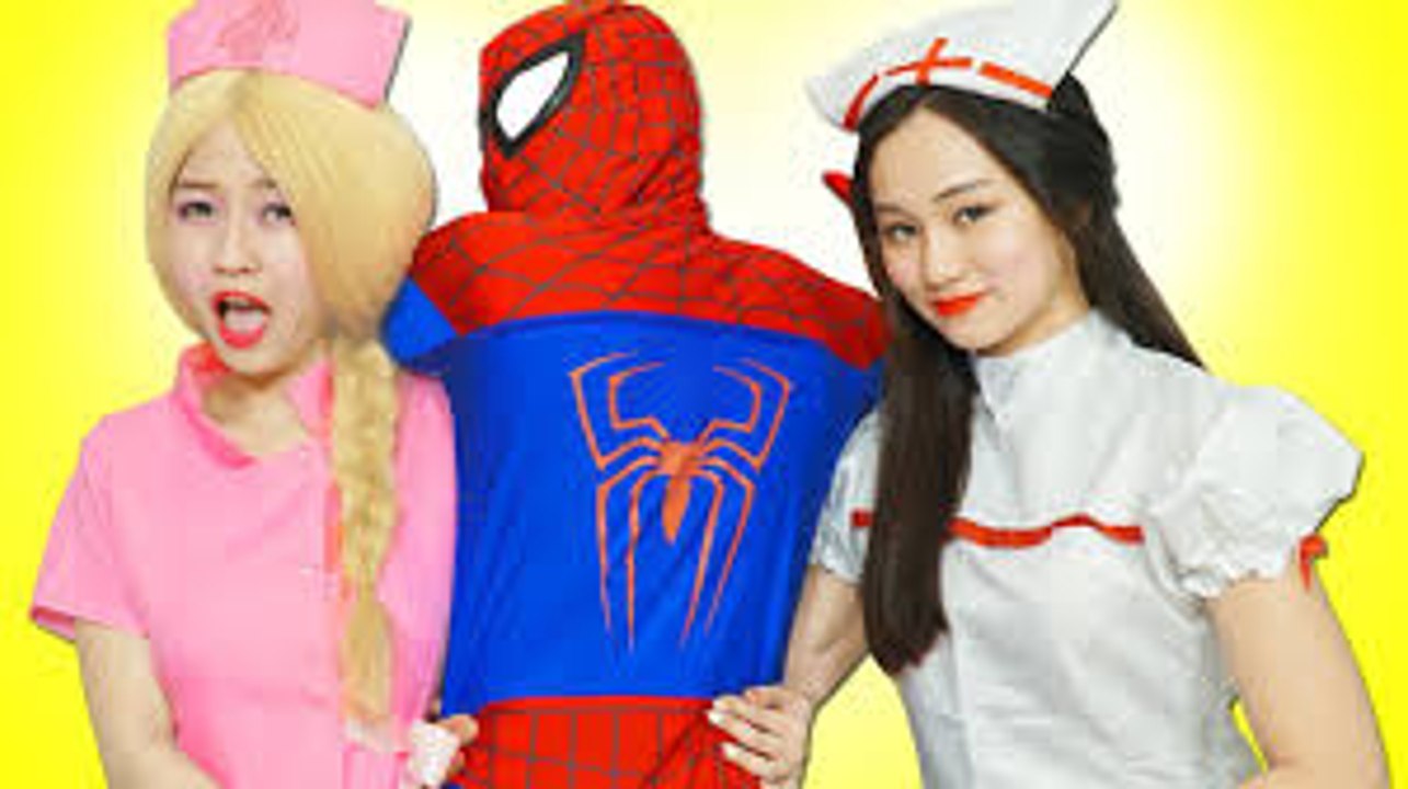 Spiderman Hulk Get Sick Elsa help Spiderman Frozen Elsa Funny Prank Superman Superhero in Real Life