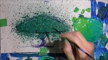 Acrylic Abstr Tree Painting