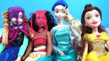 Disney Princess Bath Time Paints and Toy Surprises, Finger Paint, Elsa, Anna, Moana, Belle Movie