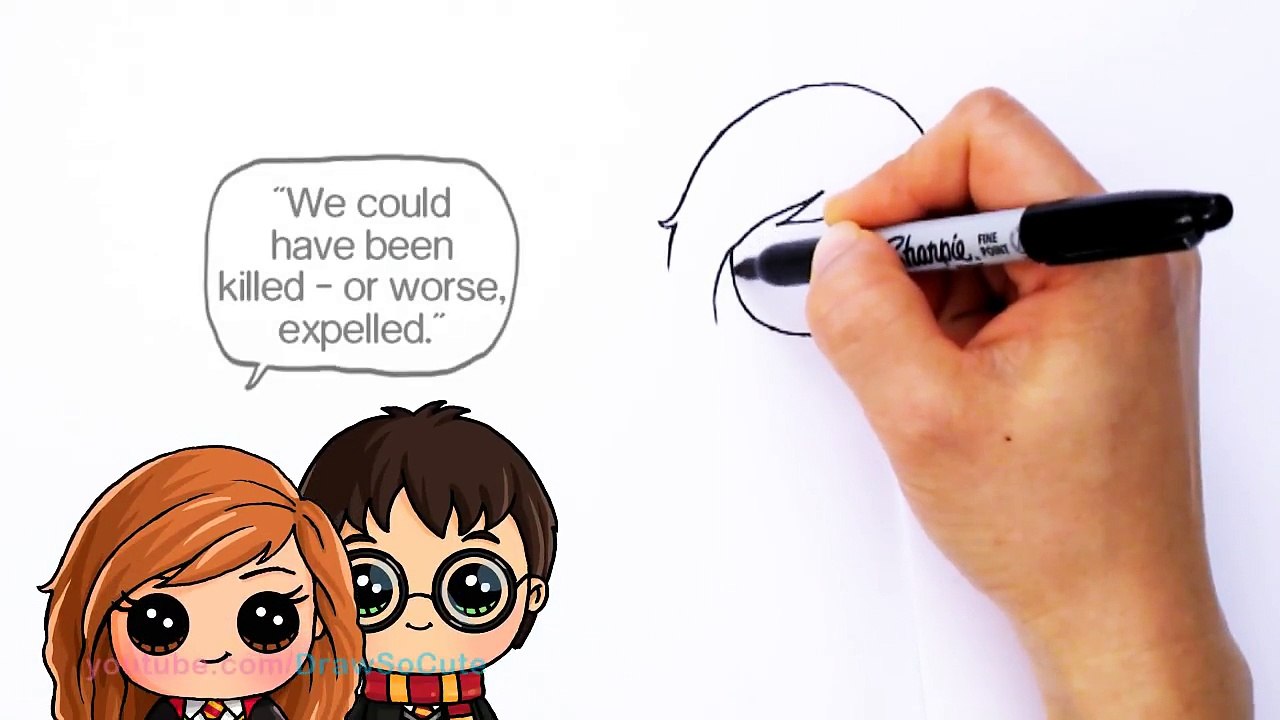 How to Draw Hermione step by step Chibi from Harry Potter