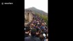Holiday chaos: Tourists at a standstill on China's Great Wall