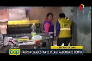 Cercado de Lima: clausuran fábrica clandestina de velas y cirios