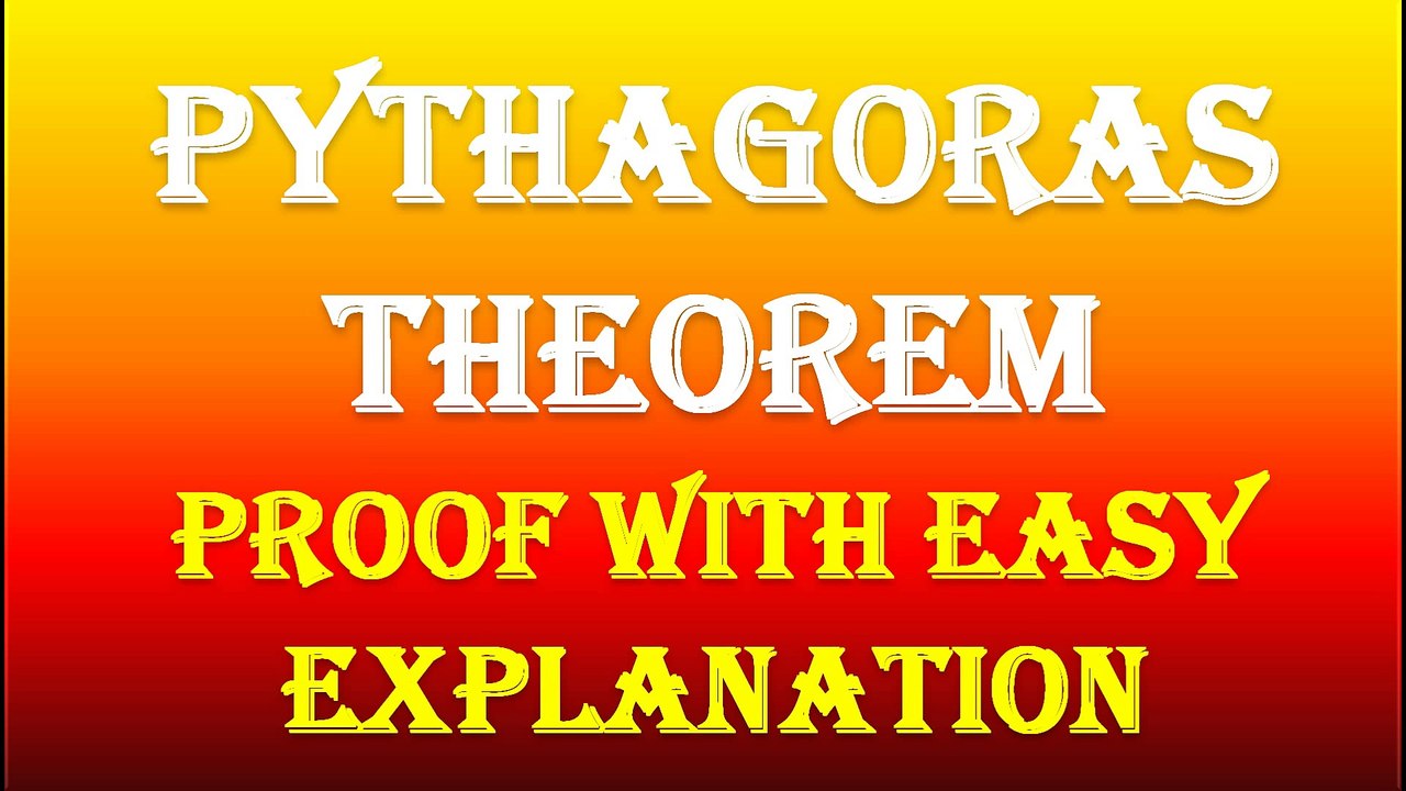 How to Prove PYTHAGORAS THEOREM formula in Geometry Maths for right angled triangle useful for class 7, 8, 9, 10, 11, 12