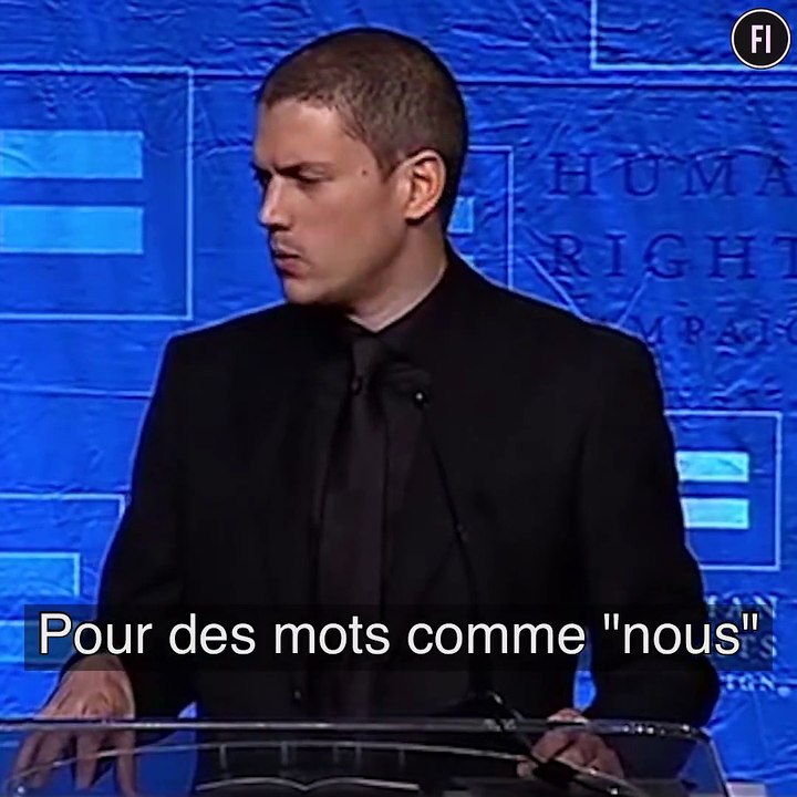 Incroyable discours de l'acteur gay de prison break Wentworth Miller!