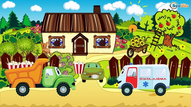 Мультфильмы для детей Монстр Трак, Гоночные Машинки, Грузовик и Кран Мультики про Машинки