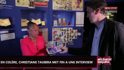 Complément d’Enquête : En colère, Christiane Taubira met fin à son interview (Vidéo)