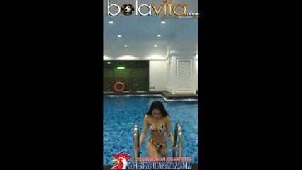 tante lagi keluar kolam renang video terbaru 2017