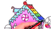 Learning How to Draw Candy House | Coloring for Kids with Colored Markers