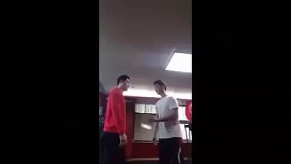 Speed punch with my student in my gym