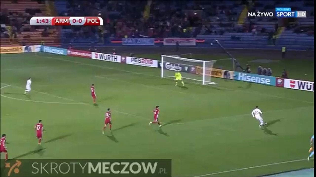 Kamil Grosicki 2nd Minute Goal vs Armenia (0-1)