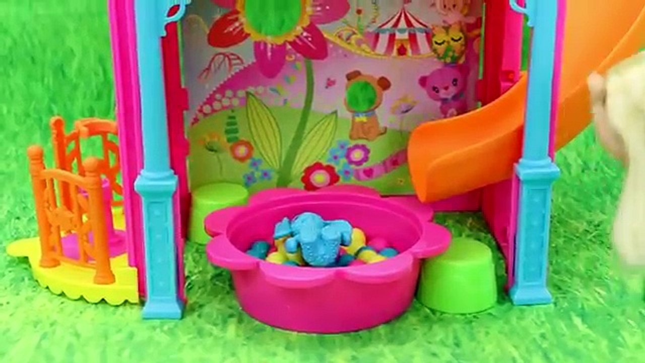 BARBIE CHELSEA IN LOVE!!! New Boy At School Fun House Ball Pit & Park Slide Playground Ballpit
