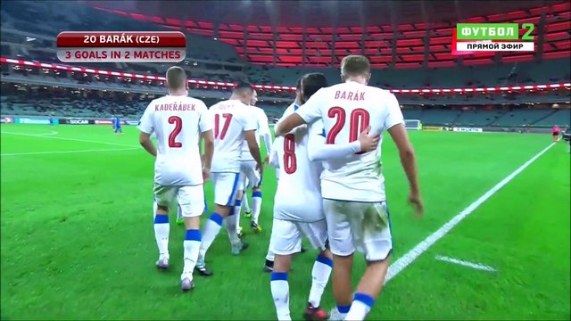 1-2 Antonín Barák Goal FIFA WC Qualification UEFA Group C - 05.10.2017 Azerbaijan 1-2 Czech Rep
