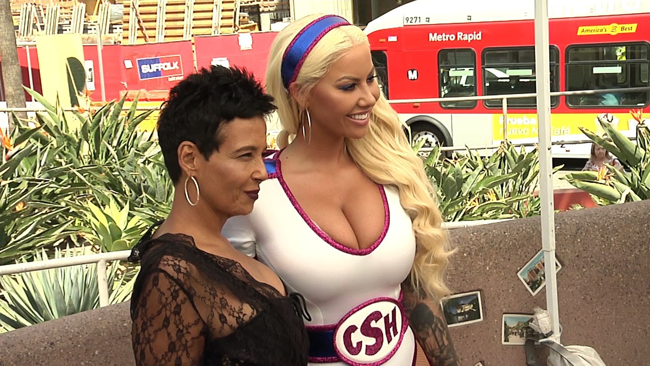 Amber Rose and her Mom in Los Angeles