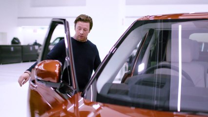 Jamie Oliver creates his dream kitchen on-the-go inside Land Rover Discovery