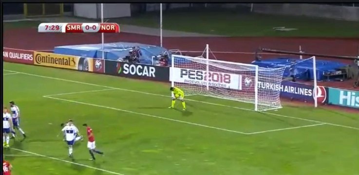 (Own goal) Simoncini D. Goal HD - San Marino 0-1 Norway 05.10.2017