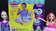 Play Doh Ice Cream Sundae Cart with Frozen Elsa Anna Sweet Shoppe Playset - Disney Toy Kids Club