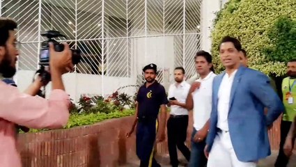 Shoaib Akhtar at Lahore Qalandars event during 2017 Rising Stars tournament