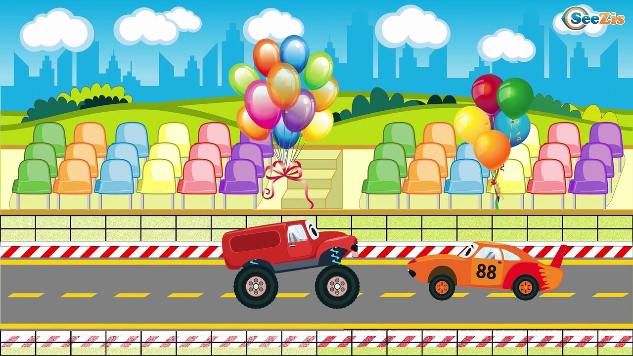 The Red Fire Truck & The Police Car - The Fire | Service & Emergency Vehicles Cartoons for children