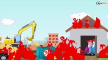 Construction Trucks: The Red Truck & Dump Truck & Crane - Cars & Trucks Cartoon for kids