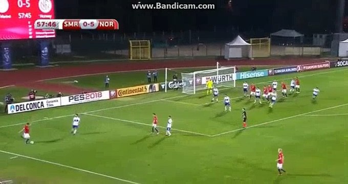 Ole Selnees Goal HD - San Marino 0-6 Norway 05.10.2017