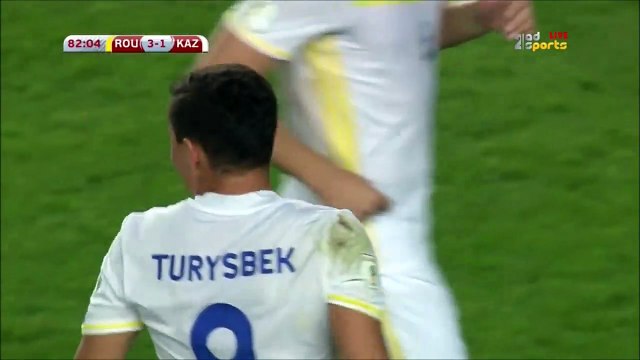 3-1 Bauyrzhan Turysbek Goal FIFA WC Qualification UEFA Group E - 05.10.2017 Romania 3-1 Kazakhstan