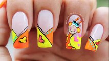 Decoración de uñas Jirafa - Giraffe nail art