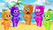 Wrong Heads, Mega Gummy Bear crying, Finger family song Nursery Rhymes, Learn Colors For Kids.