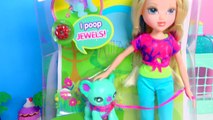 Moxie Girlz Poopsy Pet Koala Eats Treats, Poops, Playset with Princess Barbie + Tanner Dog Toy Video