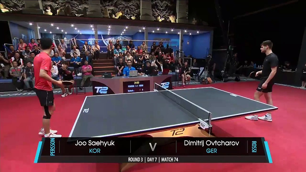 卓球 カットマン T2リーグ Round 3 朱世赫VSドミトリ・オフチャロフ