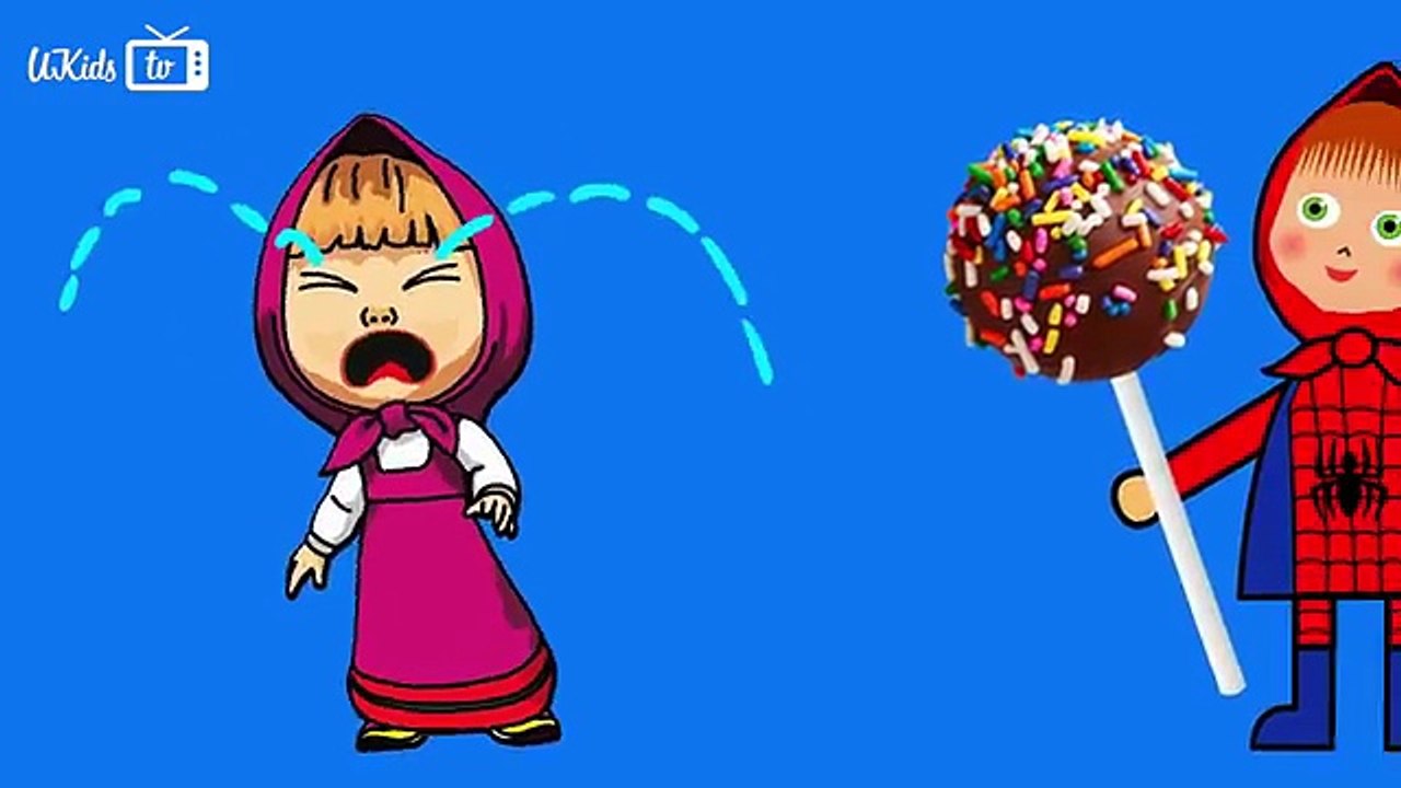 Baby Crying. Spiderman Gives Him YUMMY Lollipop.