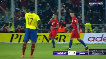 Chile 2-1 Ecuador / FIFA World Cup 2018 South American Qualifiers (05/10/017) Round: 17