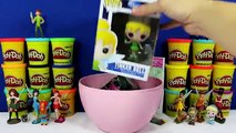 GIANT TINKER BELL Surprise Egg Play Doh - Disney Fairy Toys MLP Fashems Unicorno Shopkins