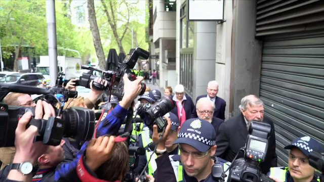 Cardinal Pell arrives for court hearing on sex abuse charges
