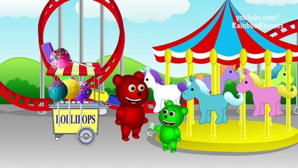 Mega Gummy Bear Driving Through Red Light Police Funny Cartoon Finger Family Nursery Rhyme