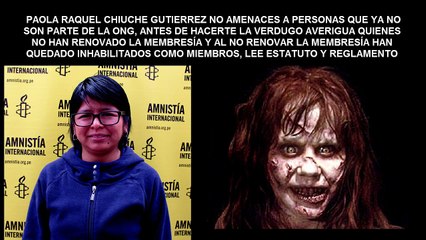 PAOLA CHIUCHE GUTIERREZ LA AMENAZANTE - AMNISTÍA INTERNACIONAL PERU