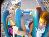 Funny Girls Slingshot Roller coaster Ride Fails