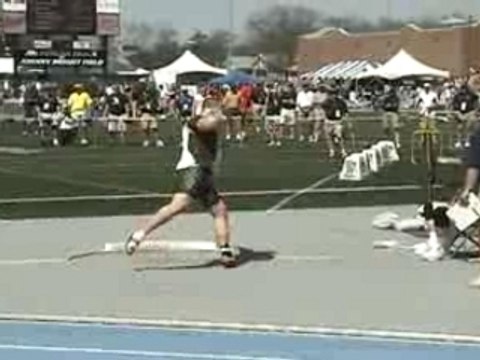 Athlé lancer poids Christian Cantwell 21,72m