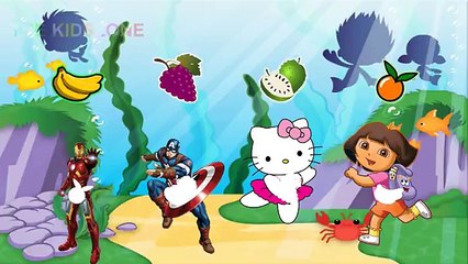 Wrong Fruits Ironman Captain America Hello Kitty Dora The Explorer Finger Family Song For Kids