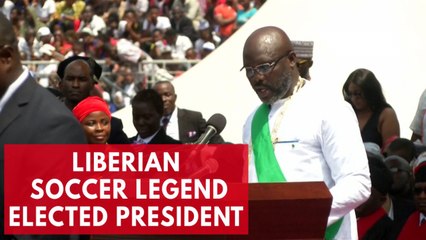 Download Video: Former football legend George Weah elected as president of Liberia