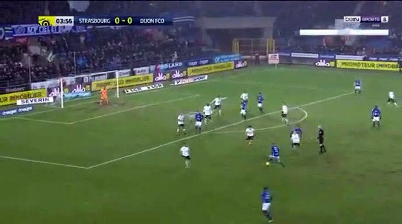 Jean-Eudes Aholou Goal HD - Strasbourg	1-0	Dijon 20.01.2018