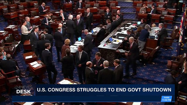 i24NEWS DESK | U.S. Congress struggles to end GOVT shutdown | Saturday, January 20th 2018