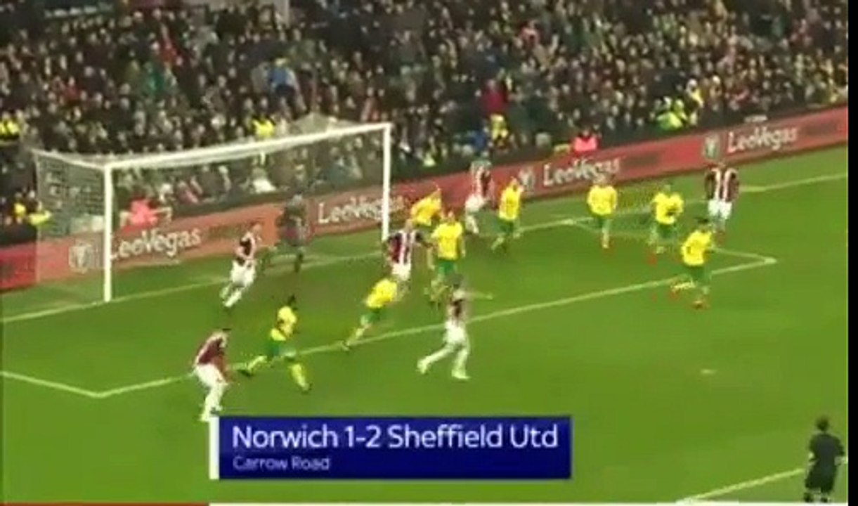 Norwich City 1-2 Sheffield-United  |  Goals  & Highlights - 20/01/2018 EFL Championship