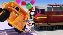 VIDS for KIDS in 3d (HD) - Train, Dump Trucks with Cargo, Railroad Crossing Crashes 4 - AApV