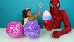 Egg Surprise Challenge Balloons with Spider man and Sweet Baby - Balloons Surprise for