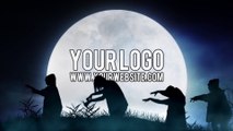 I will reveal your logo in this horror ZOMBIE Halloween video intro