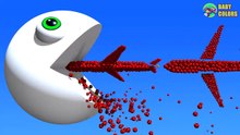 Learn Colors with 3D Airplanes shape and Fu