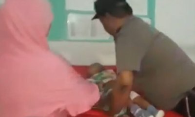 Aksi Heroik Polisi Selamatkan Nyawa Seorang Bayi