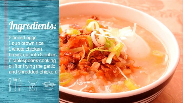 Brown Rice Chicken Arrozcaldo %7C Filipino style chicken and rice soup